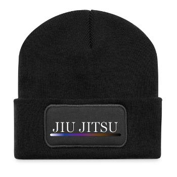 Jiu-Jitsu Sign/ Belt Colours - Recycelte Patch Beanie - Schwarz - Vorne