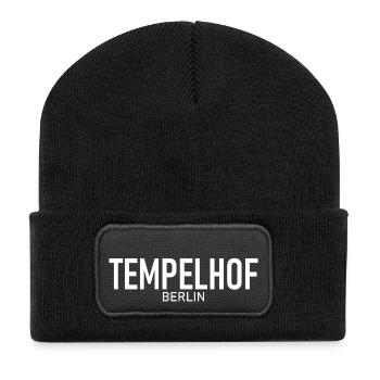 Tempelhof - Berlin - Deutschland - Recycelte Patch Beanie - Schwarz - Vorne