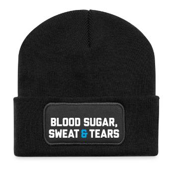 Diabetes Blood Sugar Sweat And Tears - Recycled Patch Beanie - black - Front