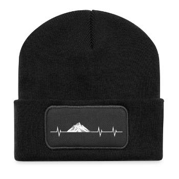 Heartbeat of the mountains - Recycled Patch Beanie - black - Front