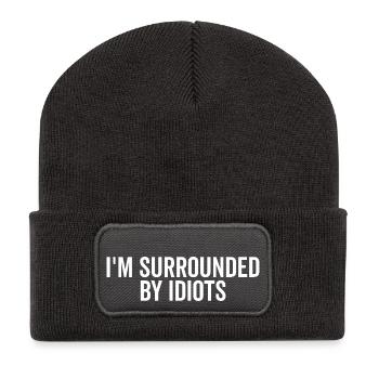 I’m Surrounded by Idiots - Recycled Patch Beanie - dark grey - Front