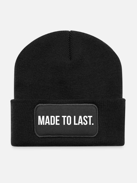 MADE TO LAST. | Greyline Official - Recycelte Patch Beanie - Schwarz