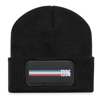 Vintage Coffee 30 Jahre Dreißiger Party 1996 - Recycelte Patch Beanie - Schwarz - Vorne