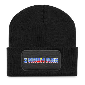 I Rhum Man Réunion -Humour - Beanie recyclé à patch - noir - Devant