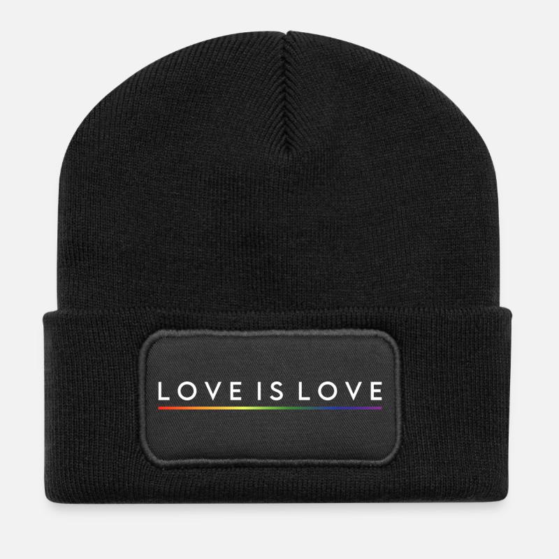 LOVE IS LOVE - Recycled Patch Beanie - black