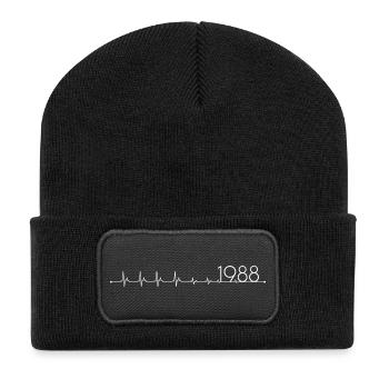 1988 Battement de cœur pour toujours - Beanie recyclé à patch - noir - Devant