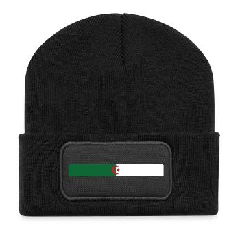 Algerian flag - Recycled Patch Beanie - black - Front