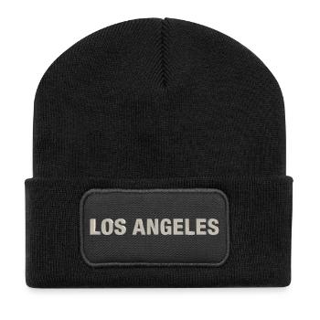 LOS ANGELES – Typographie moderne du béton - Beanie recyclé à patch - noir - Devant