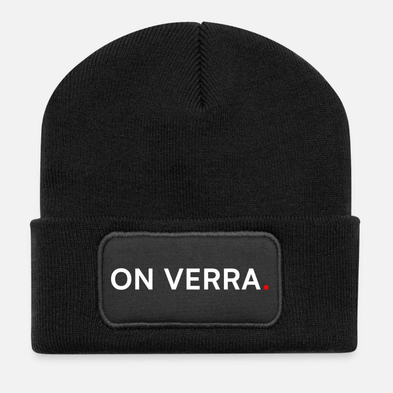 ON VERRA. Humour Minimal Procrastination - Beanie recyclé à patch - noir