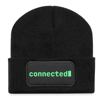connecté | Humeur du développeur - Beanie recyclé à patch - noir - Devant