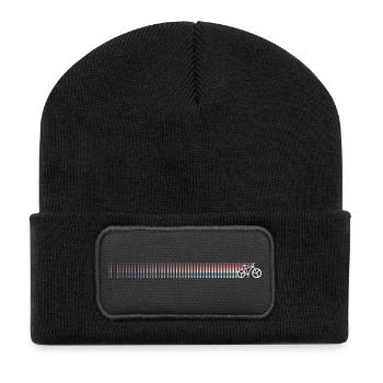 Gradient Barcode Sunset - Recycled Patch Beanie - black - Front