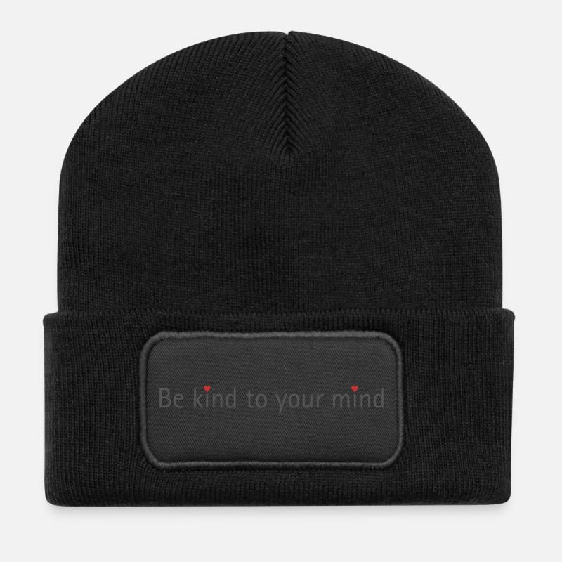 BE KIND TO YOUR MIND - Recycled Patch Beanie - black
