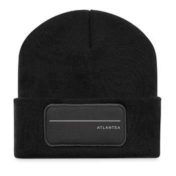 ATLANTEA - Horizon Line - Premium-Sommer - Recycelte Patch Beanie - Schwarz - Vorne