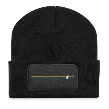 Vintage retro cat - Recycled Patch Beanie - black - Front