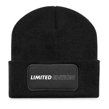 Limited Edition - Recycelte Patch Beanie - Schwarz - Vorne
