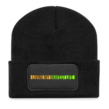 Vivre ma vie la plus correcte Drôle de dicton, médiocre - Beanie recyclé à patch - noir - Devant