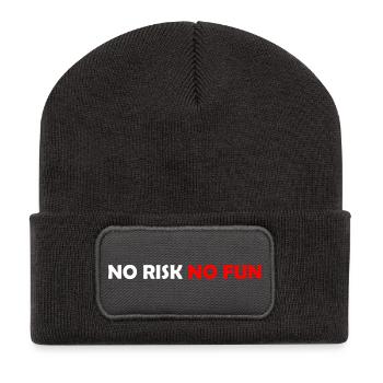 No Risk No Fun - Recycled Patch Beanie - dark grey - Front