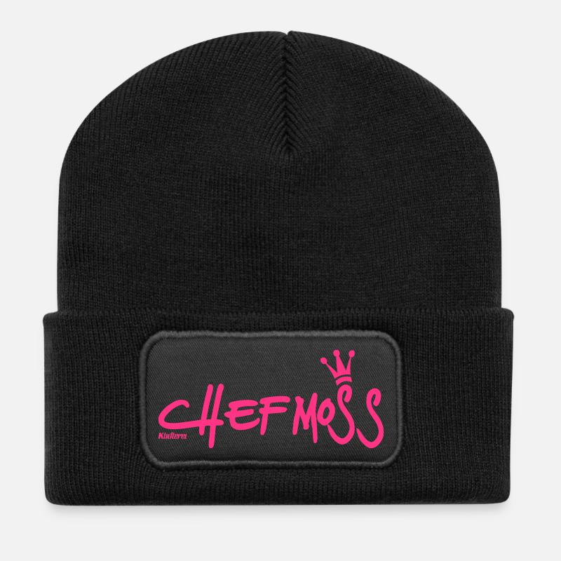 Chefmoss - Recycelte Patch Beanie - Schwarz