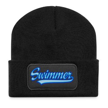 swimmer - Recycelte Patch Beanie - Schwarz - Vorne