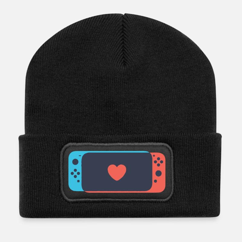 Schalten Sie Liebe - Recycelte Patch Beanie - Schwarz