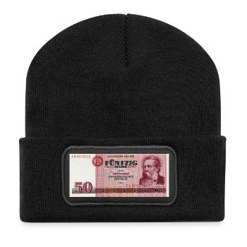 50 Markschein de la RDA - Beanie recyclé à patch - noir - Devant