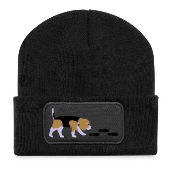 Beagle Mantrailer - Recycled Patch Beanie - black - Front