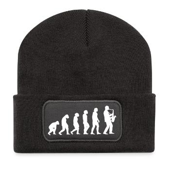 saxophone - Recycelte Patch Beanie - Dunkelgrau - Vorne