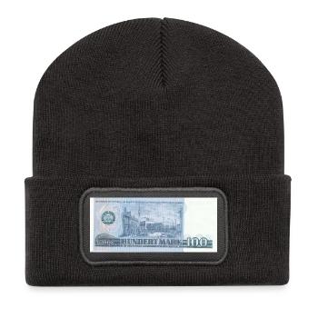 100 Mark der DDR - Recycelte Patch Beanie - Dunkelgrau - Vorne