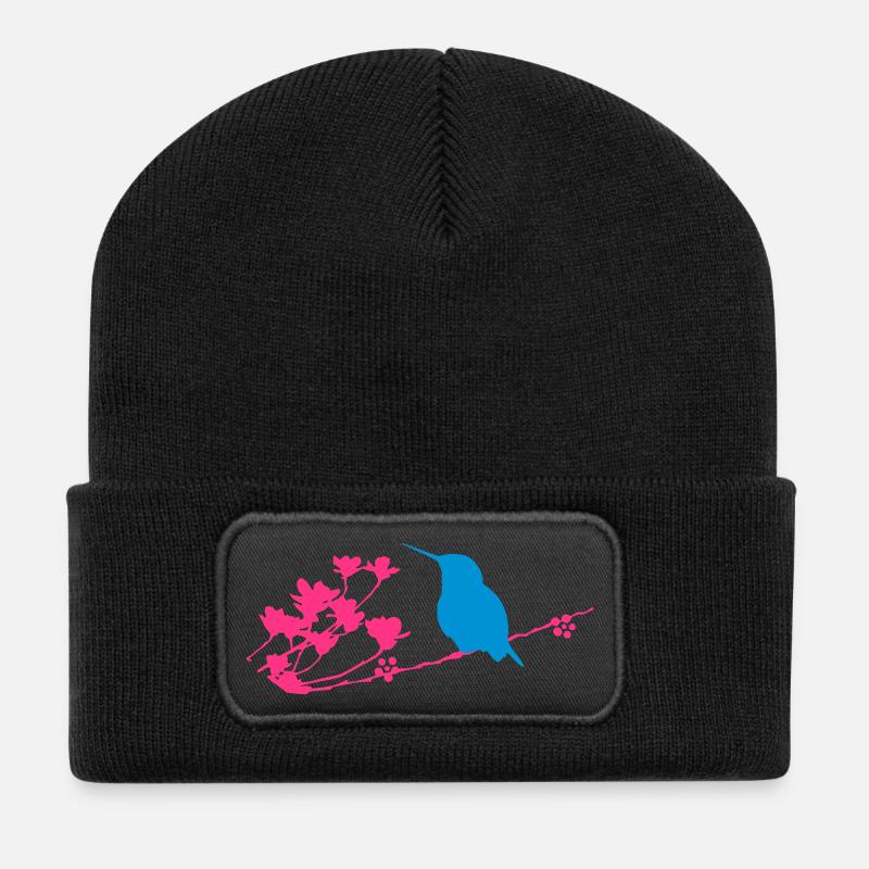 kolibri2 - Recycelte Patch Beanie - Schwarz