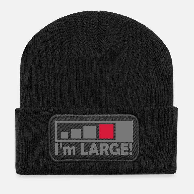 large_geocacher - Recycelte Patch Beanie - Schwarz