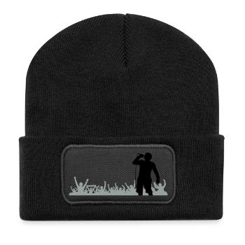 Sänger Band Fans - Recycelte Patch Beanie - Schwarz - Vorne