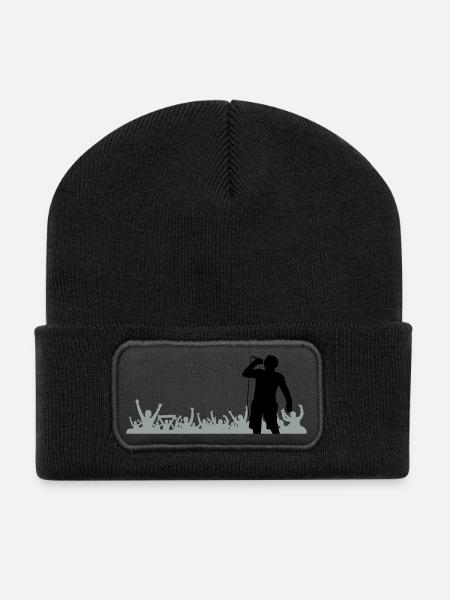 Sänger Band Fans - Recycelte Patch Beanie - Schwarz