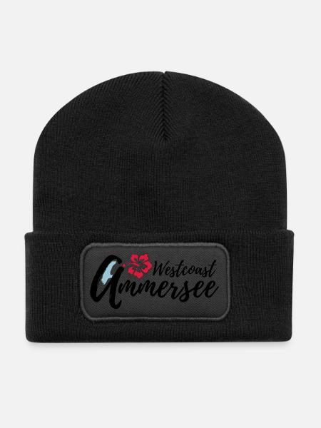 Ammersee Westcoast 3c - Recycelte Patch Beanie - Schwarz