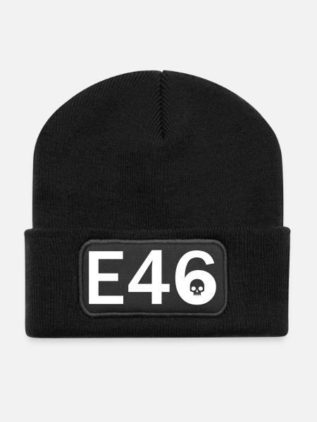 E46 Skull Tribal Art - Recycelte Patch Beanie - Schwarz