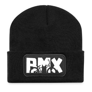 BMX Rider Shirt – Cooles Bike Design - Recycelte Patch Beanie - Schwarz - Vorne