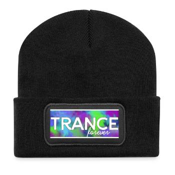 Trance forever - Recycelte Patch Beanie - Schwarz - Vorne