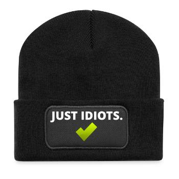 Juste des idiots - Beanie recyclé à patch - noir - Devant