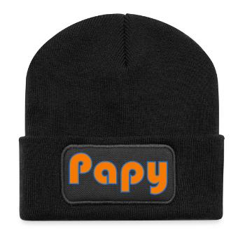 BONNE FÊTE PAPA. PAPA. FÊTE DES PÈRES. PÈRE - Beanie recyclé à patch - noir - Devant