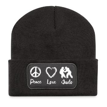 Dicton de judo - Beanie recyclé à patch - charbon - Devant