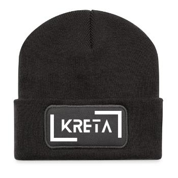 Kreta - Recycelte Patch Beanie - Dunkelgrau - Vorne