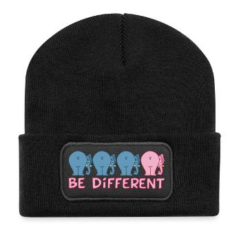 A different elephant - Recycled Patch Beanie - black - Front