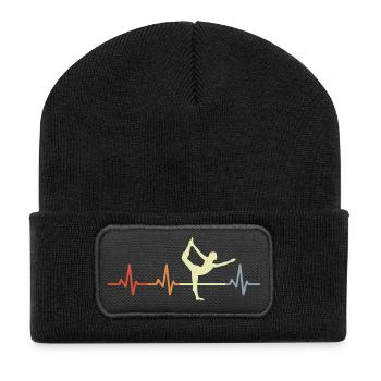 Yoga Cardiogram - Recycled Patch Beanie - black - Front