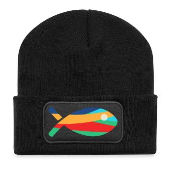FISH - Recycled Patch Beanie - black - Front