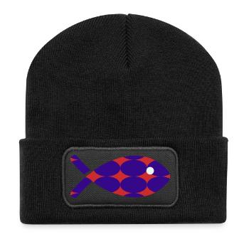 FISH - Recycled Patch Beanie - black - Front