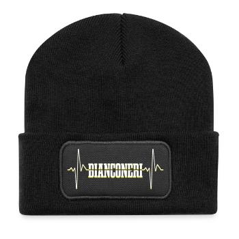 Fußball Turin Bianconeri - Recycelte Patch Beanie - Schwarz - Vorne