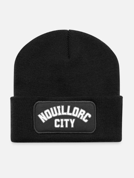 NOUILLORC CITY - Pun NEW YORK - Recycled Patch Beanie - black