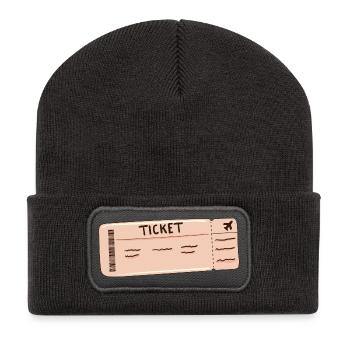 die Eintrittskarte Bekleidung für die ganze Familie - Recycelte Patch Beanie - Dunkelgrau - Vorne