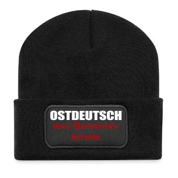 Les Allemands de l’Est menacés d’extinction - Beanie recyclé à patch - noir - Devant