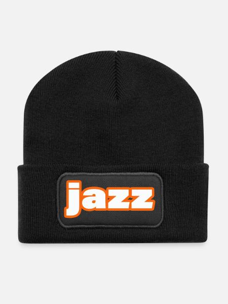 JAZZ - Recycelte Patch Beanie - Schwarz