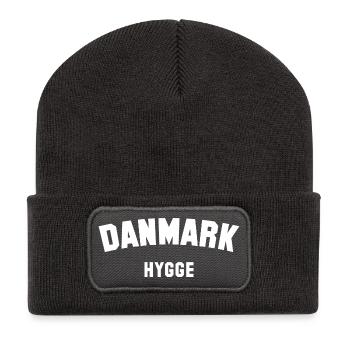 HYGGE Danmark Danemark - Beanie recyclé à patch - charbon - Devant